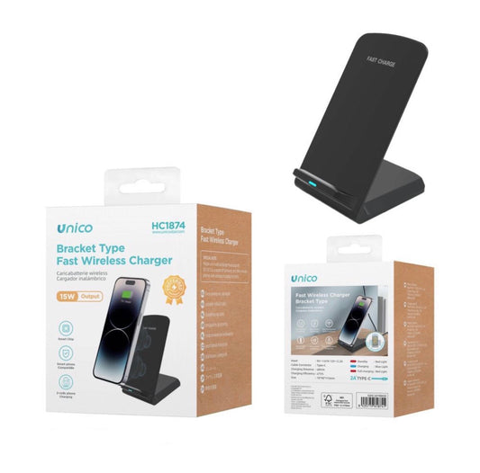 UNICO caricabatterie wireless verticale per telefono 15W HC1874