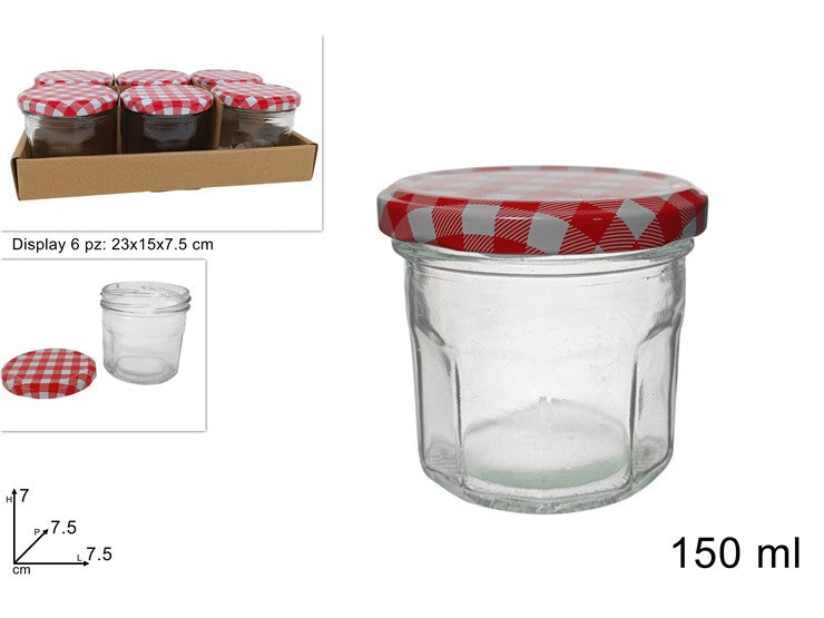 BARATTOLO VETRO MIELE 150ML CON TAPPO