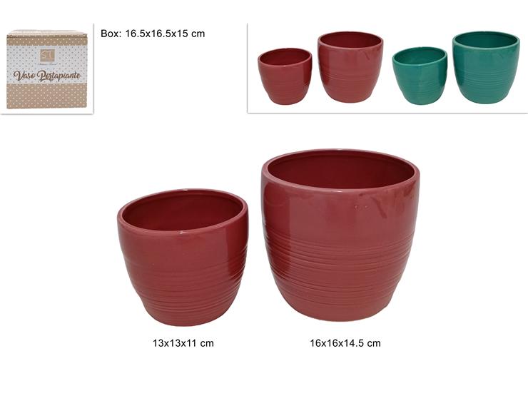 VASO CERAMICA SET 2PZ