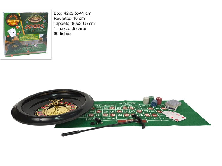 NATALIZIA GIOCO ROULETTE 40CM SET CASINO