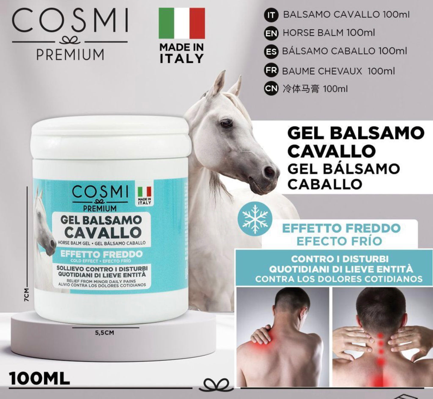 COSMI balsamo gel cavallo rinfrescante 100ml
