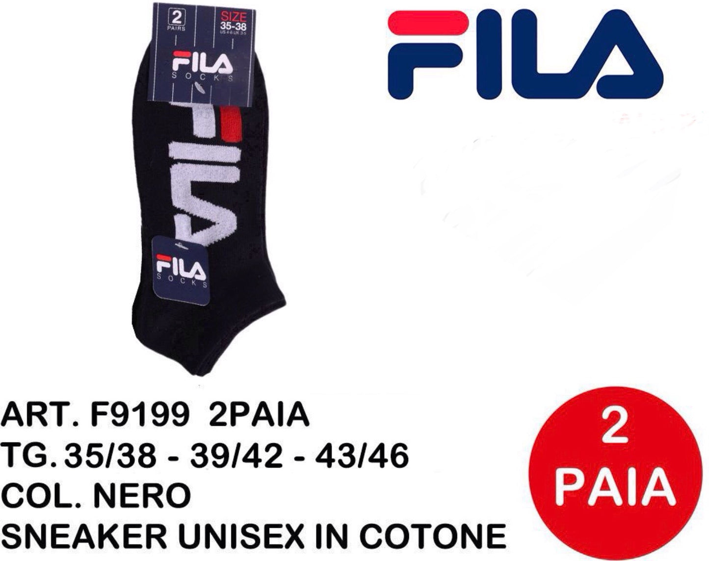FILA sneaker unisex in cotone 2paia F9199