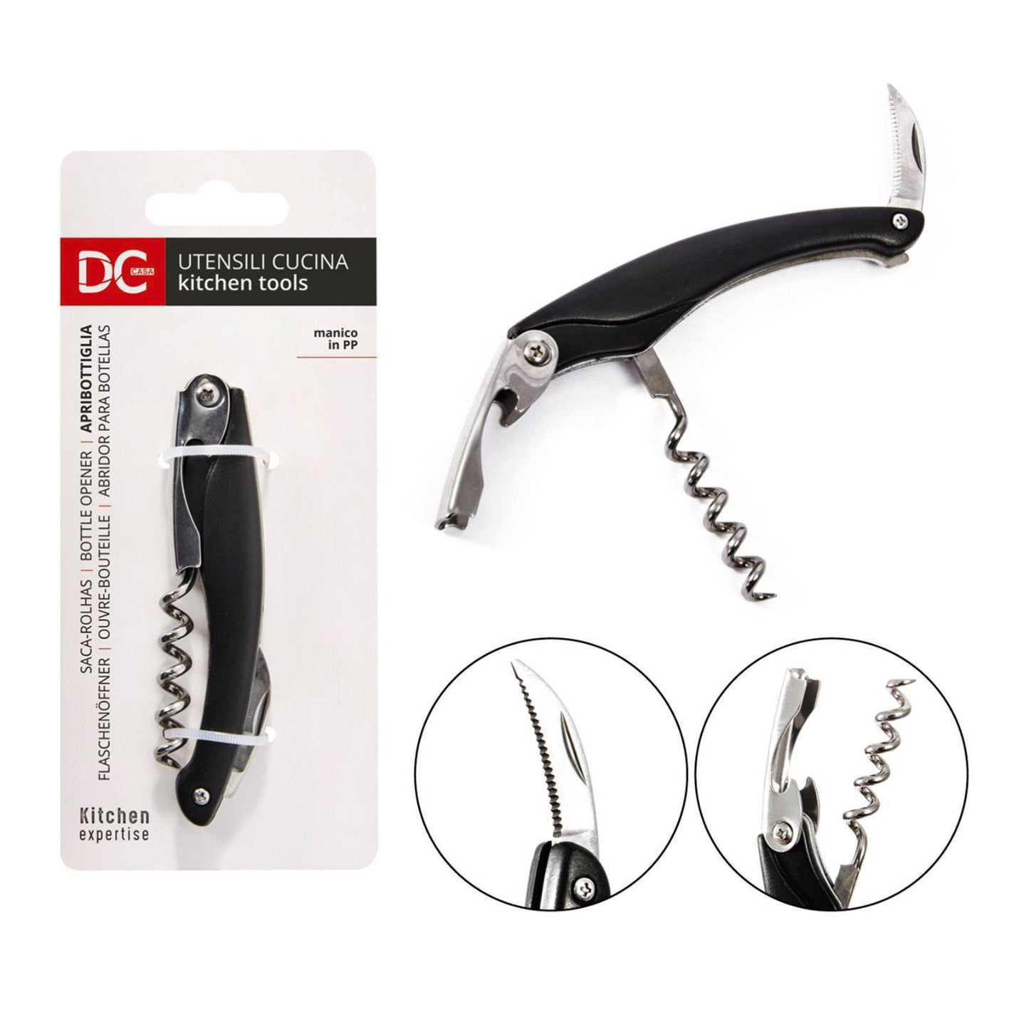 DC CASA L/BLACK apribottiglia 11cm
