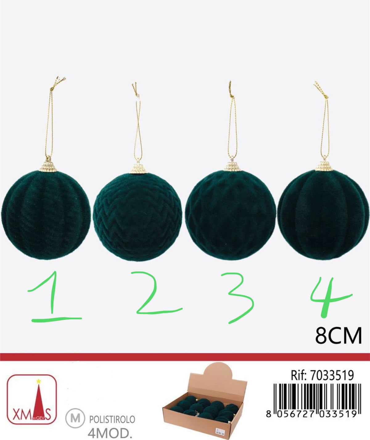 NATALIZIA pendente Natale 8cm