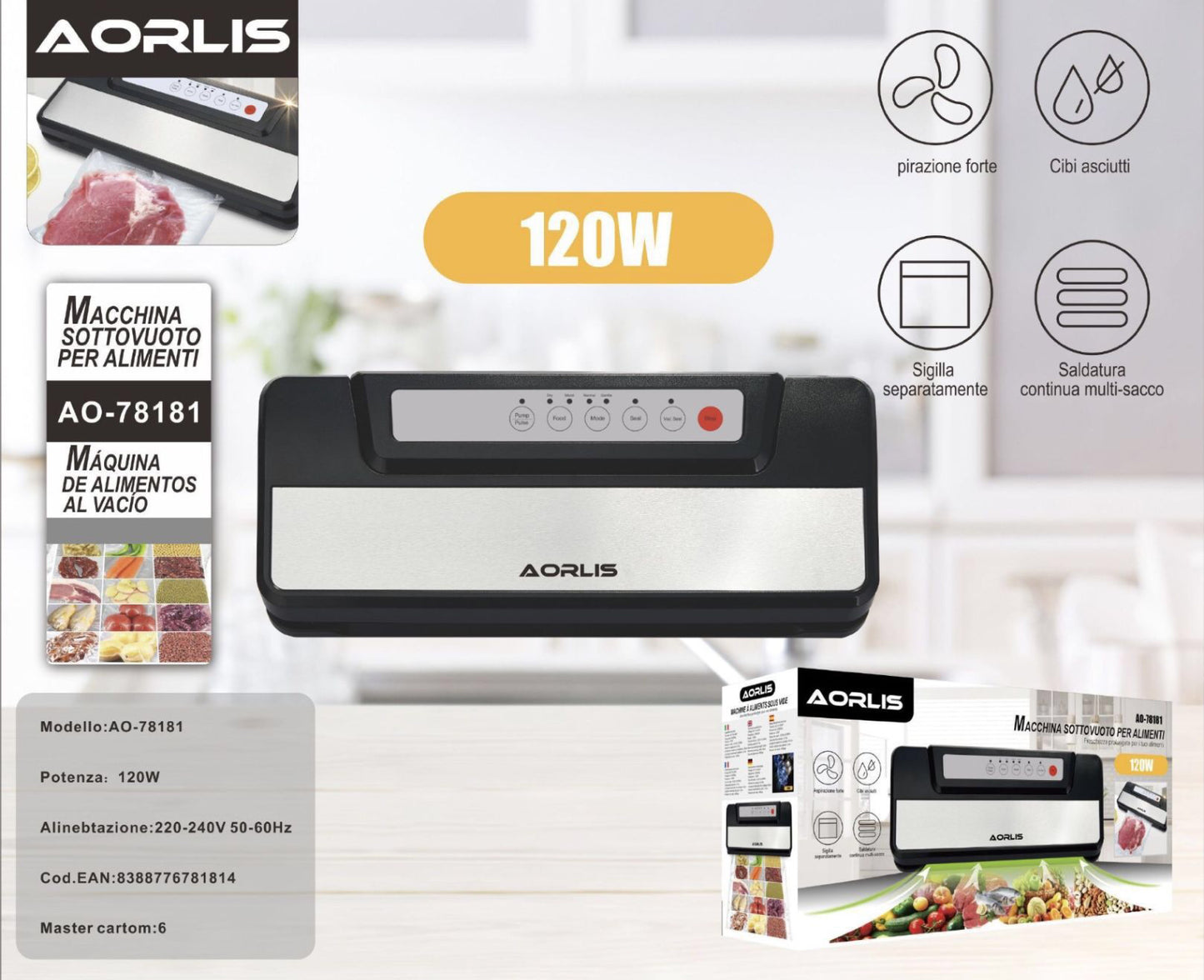 MACCHINA per sottovuoto 120W