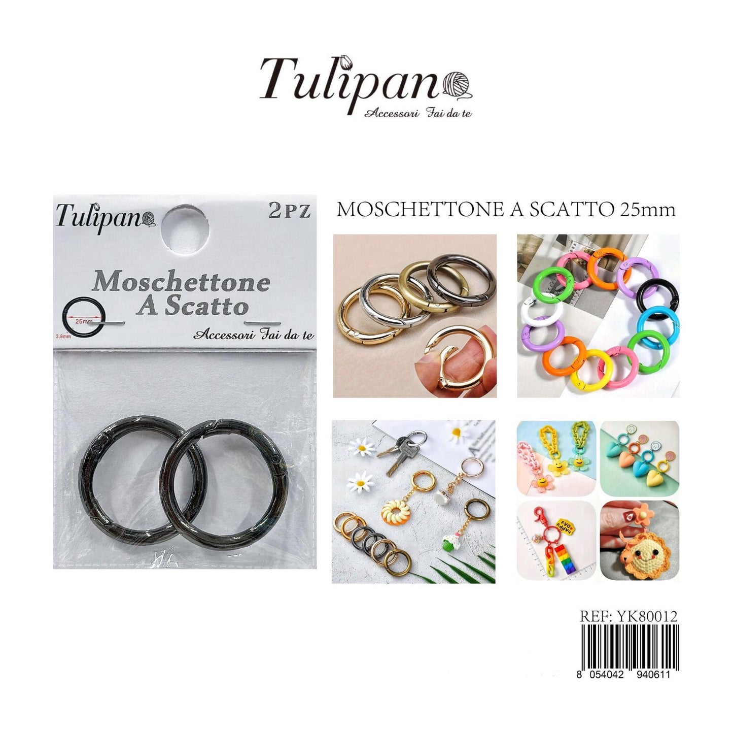 MOSCHETTO a scatto 25mm 2pz