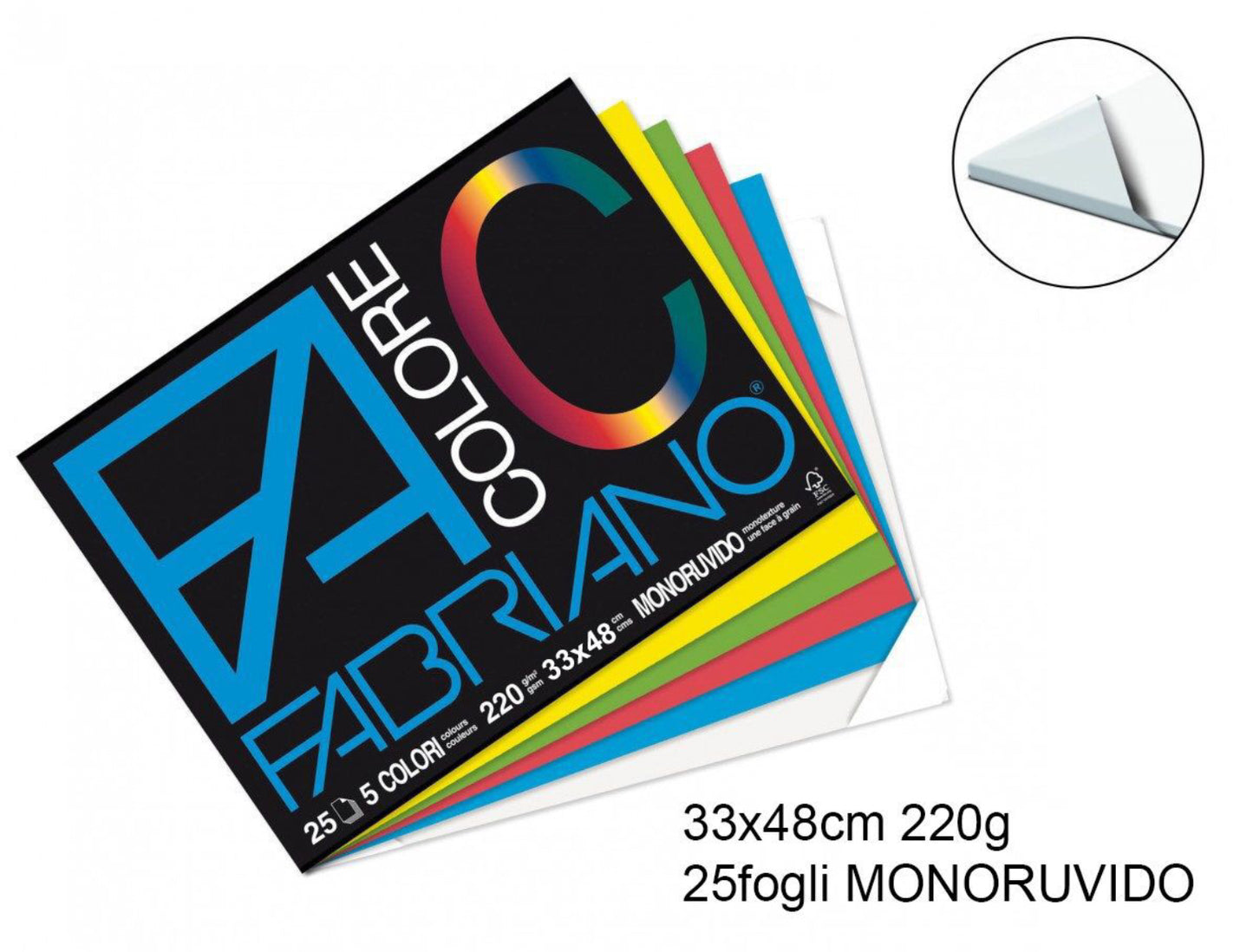 Fabriano colore monoruvido 25fogli