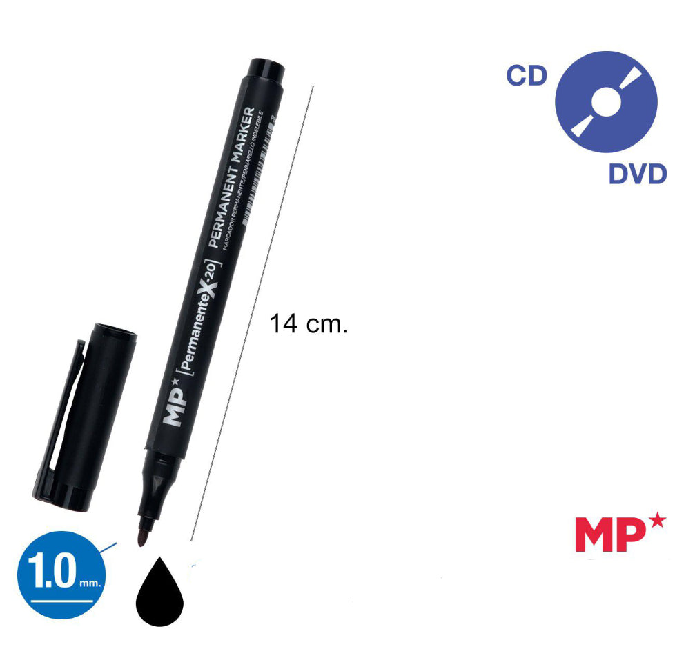 MP Pennarello indelebile 1.0mm nero
