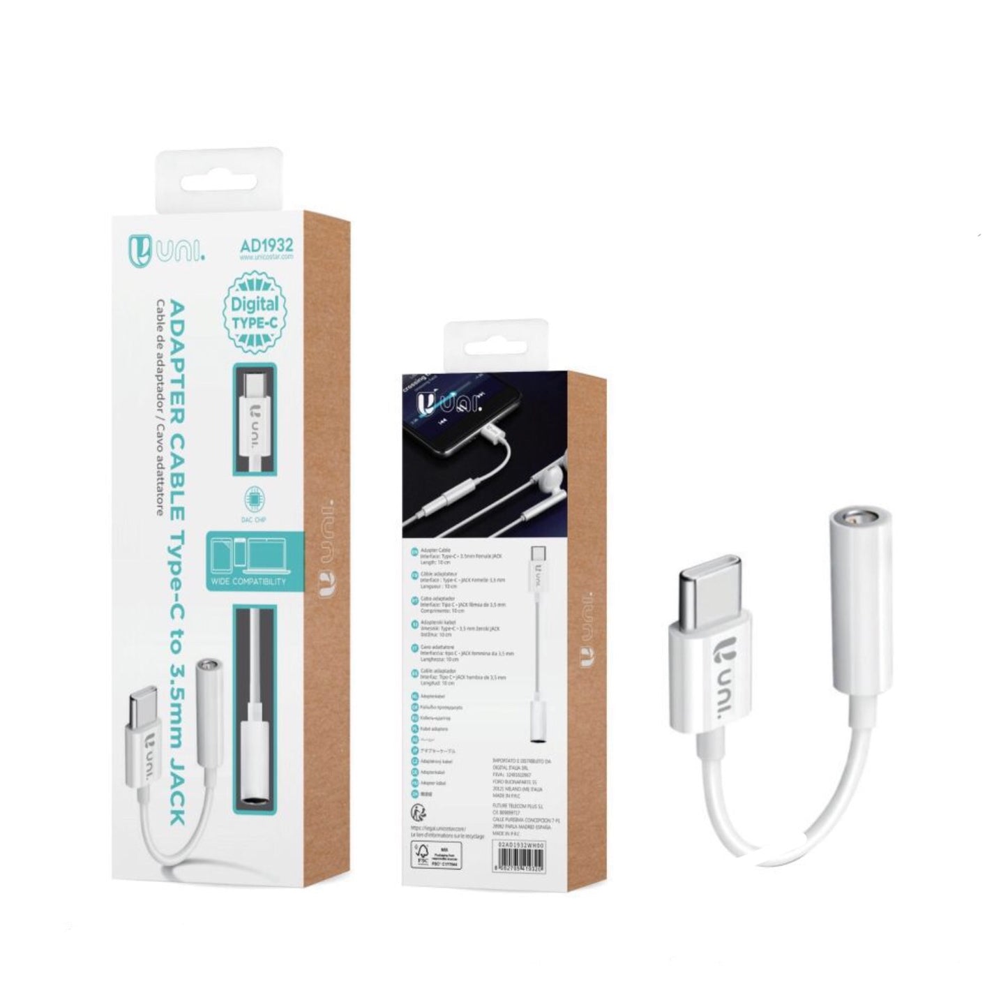 UNICO audio conversion cable type-C TO 3.5F AD1932