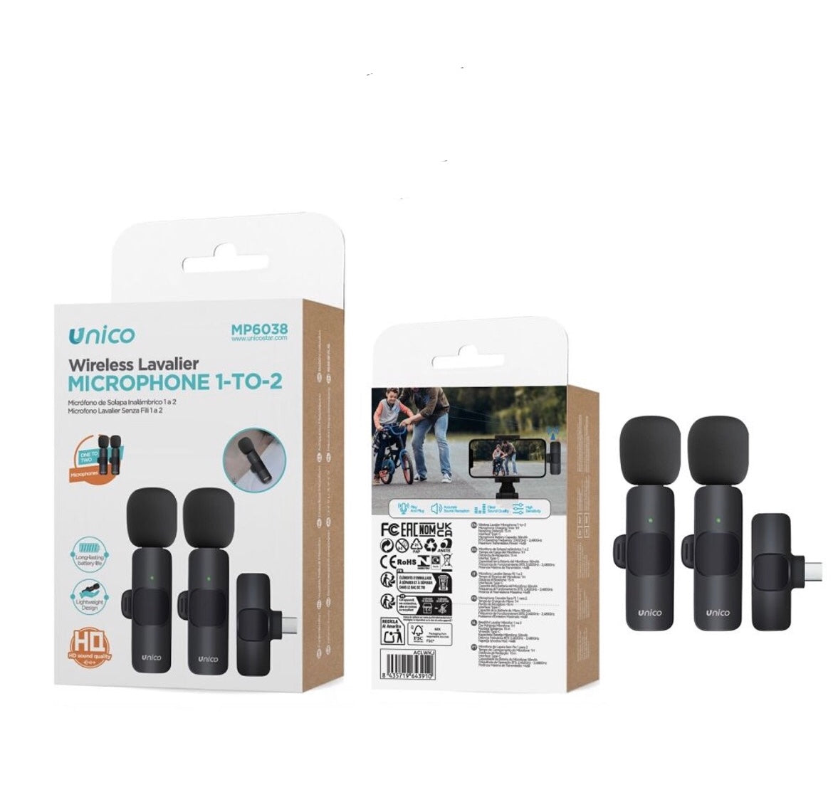 UNICO MICROFONO SENZA FILI MP6038