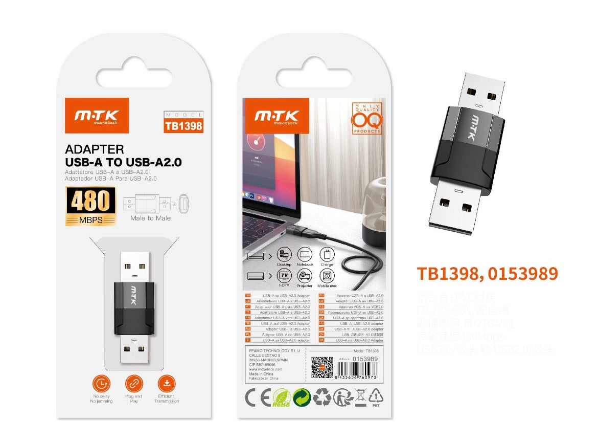 ADATTATORE usb-A to usb-A2.0 TB1398
