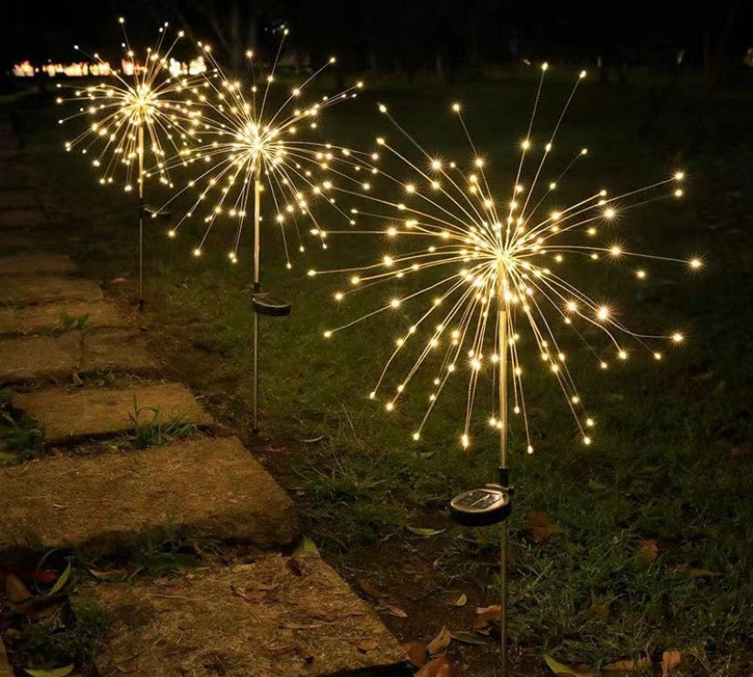 Lampada solare da giardino luce calda 2pz