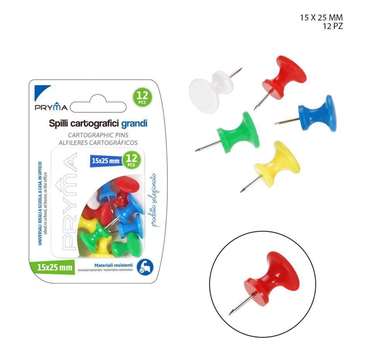 PRYMA spilli cartografici grandi 15x25cm 12pz