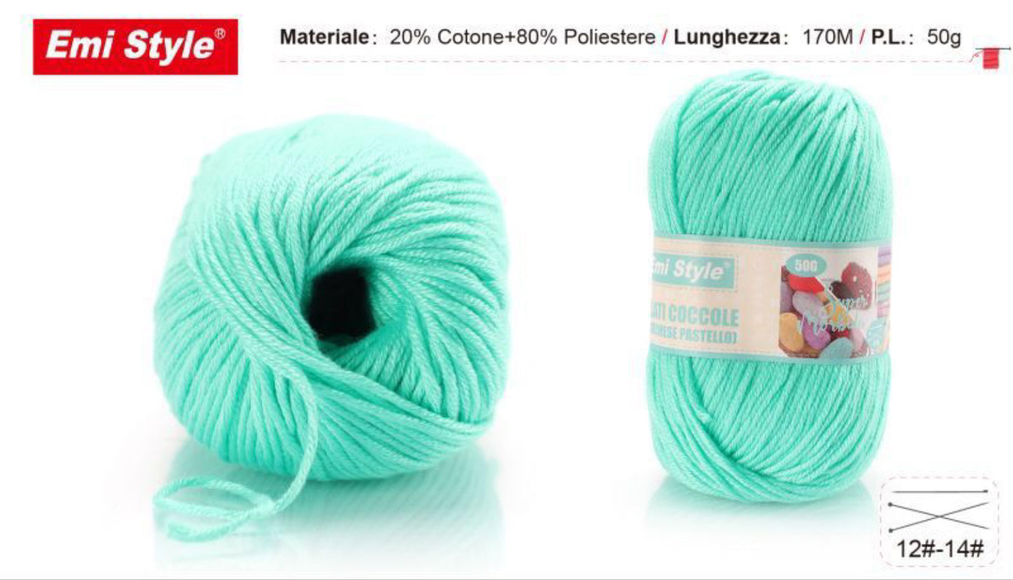 Filati coccole TURCHESE PASTELLO S21 50g