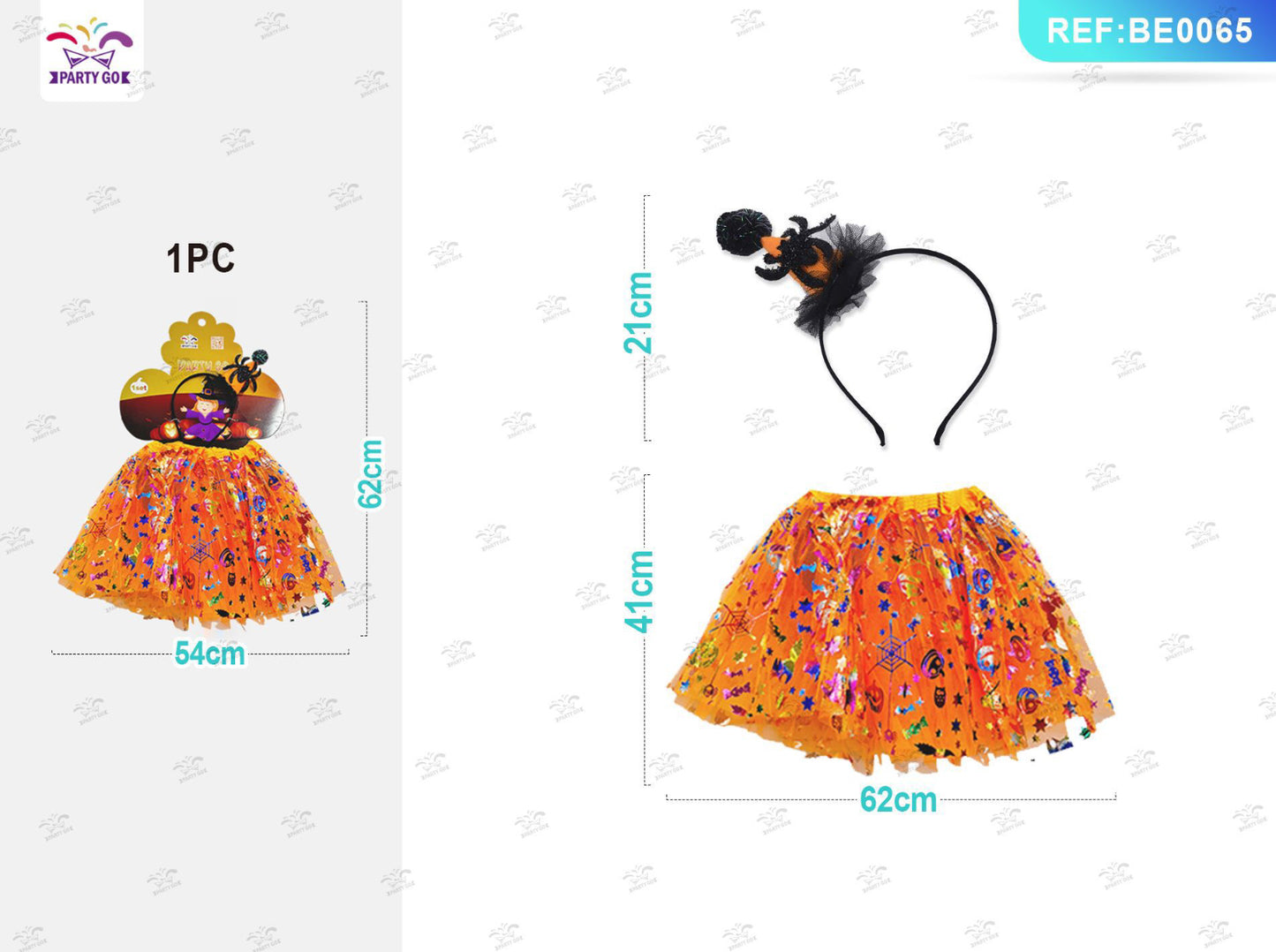 HALLOWEEN set Halloween arancione 2pz