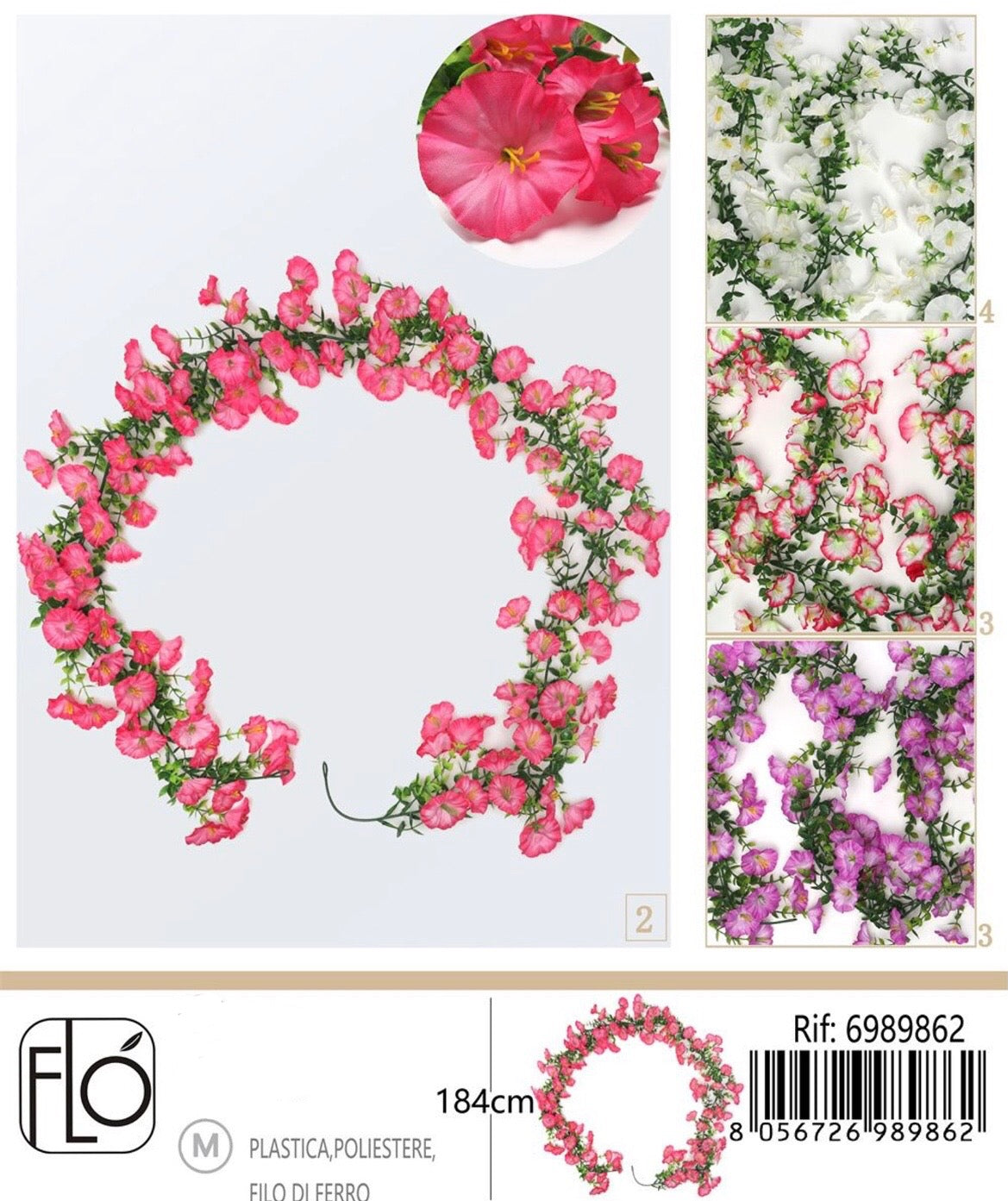 FIORE artificiale ghirlande 184cm