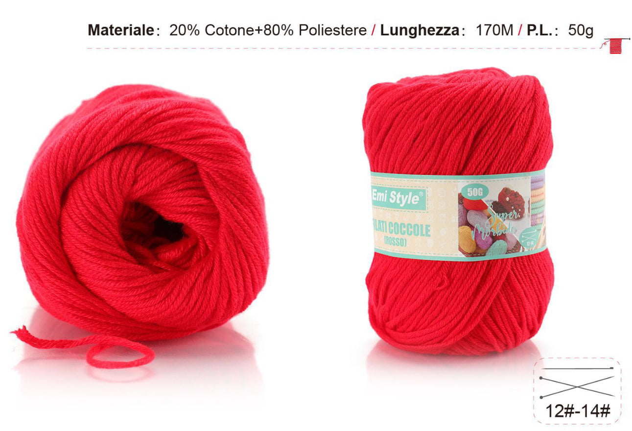 Filati coccole ROSSO S23 50g