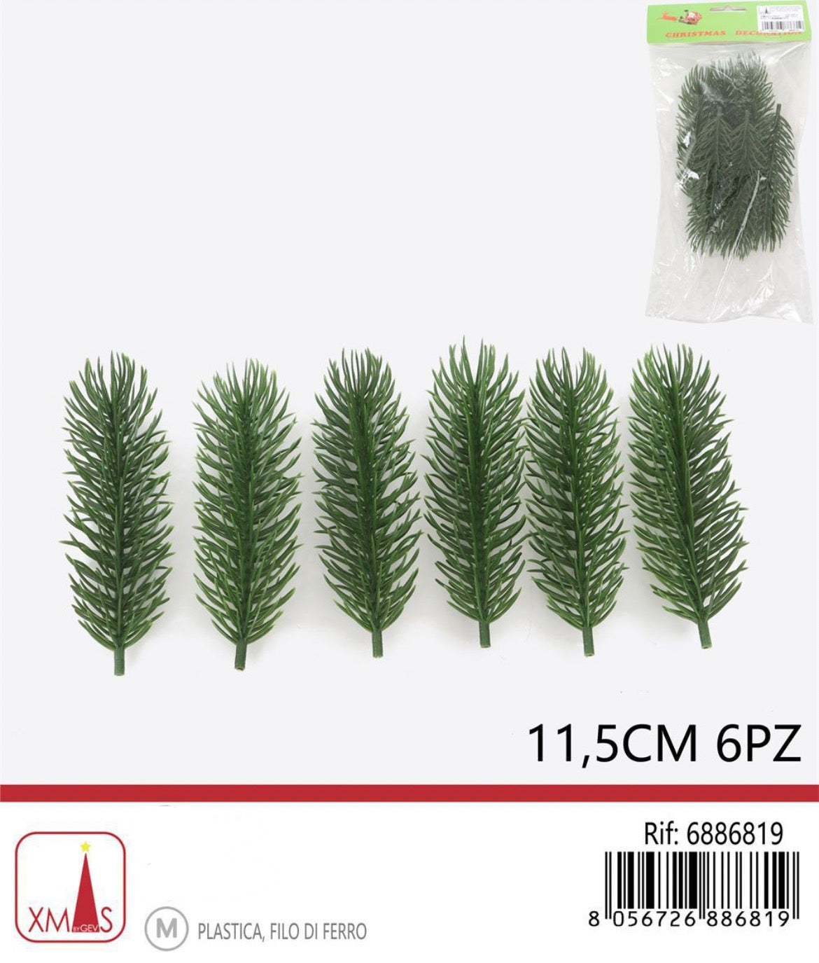 NATALIZIA rami di pigna artificiale 11.5cm 6pz