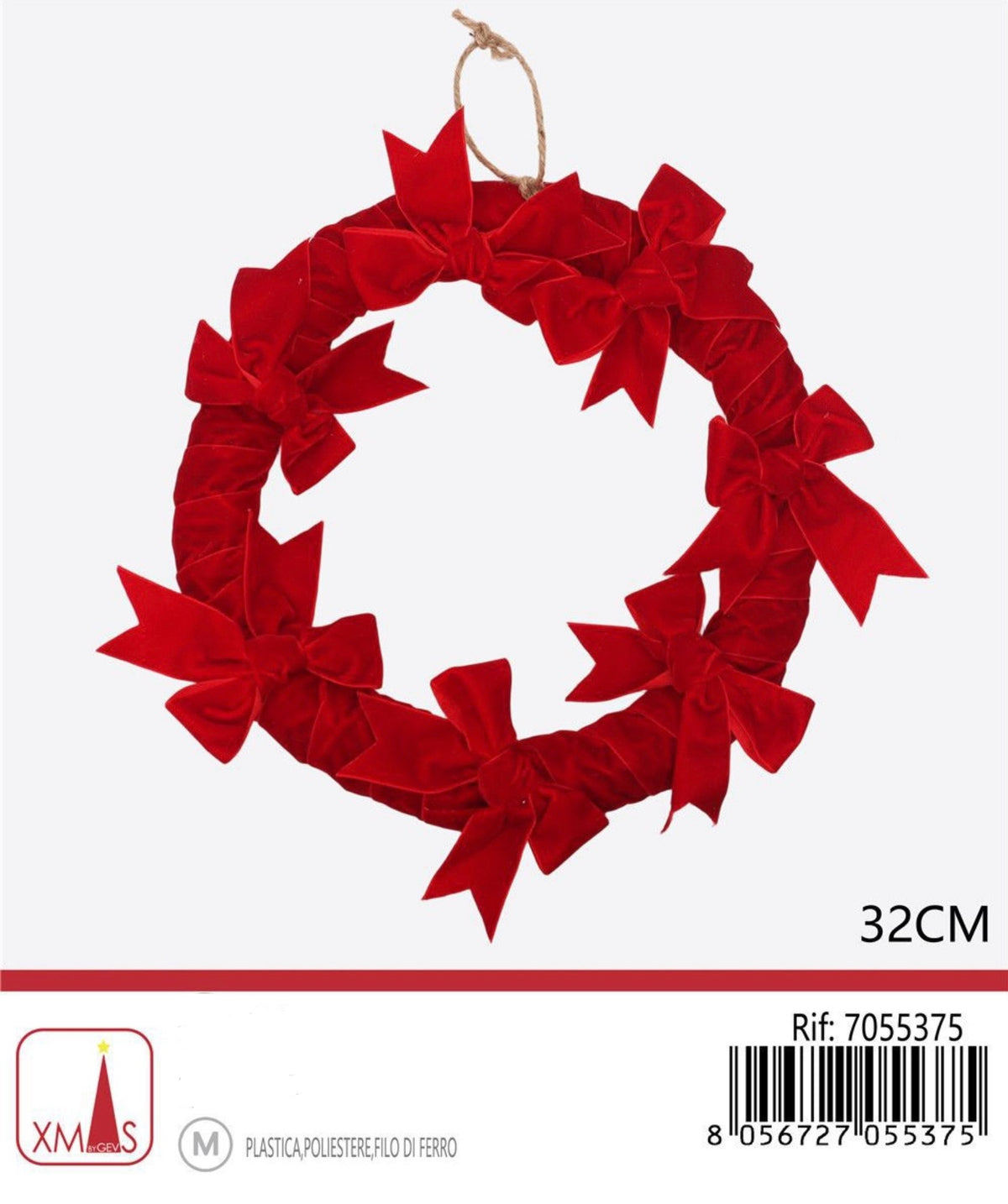 NATALE corona fiocco 32cm