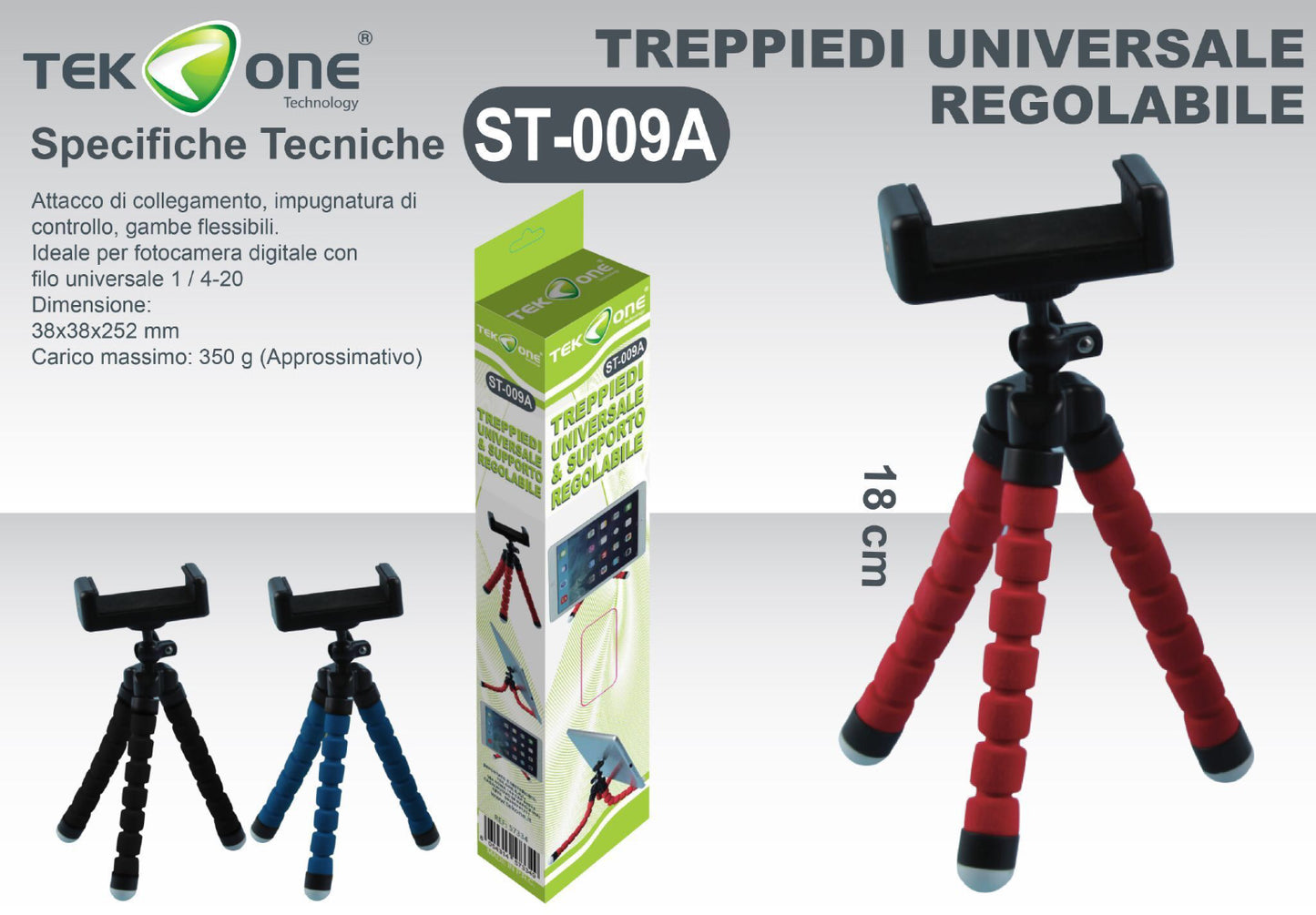 TEK ONE Staffa univesale & supporto regolabile ST-009A