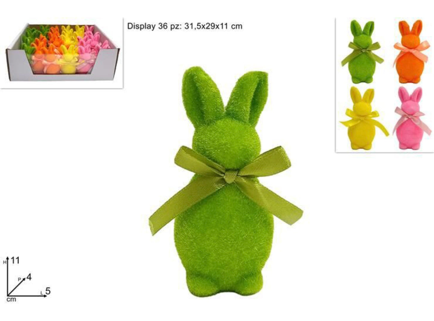 PASQUA coniglio floccato H11cm