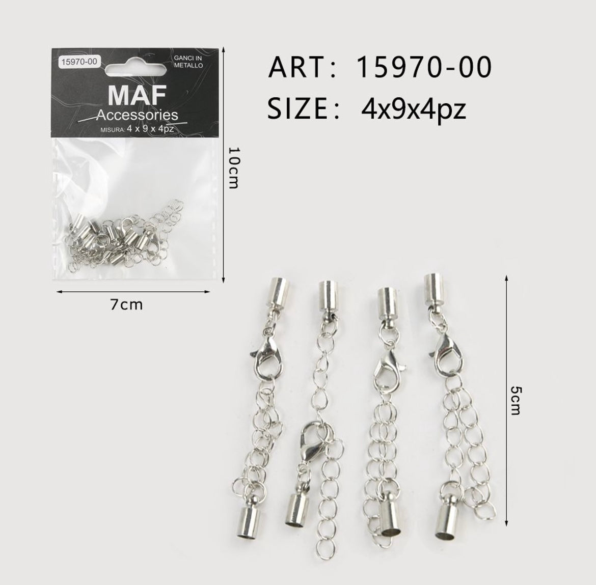MAF GANCI IN METALLO 15970-00
