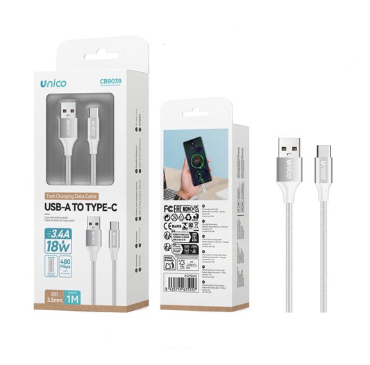 UNICO CAVO RICAICA USB-A TO TYPE-C CB9039