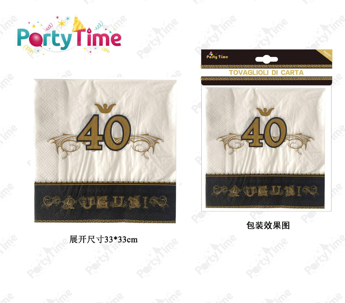 TOVAGLIOLI auguri 40 nero oro