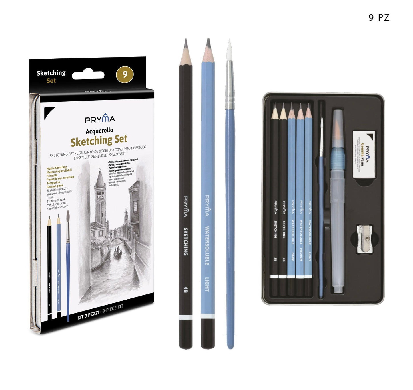 PRYMA acquerello sketching set 9