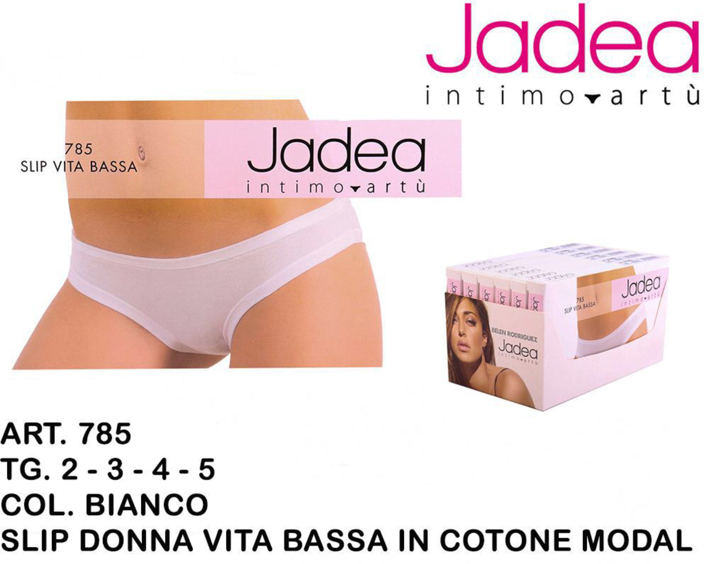 JADEA slip vita bassa bianco 785