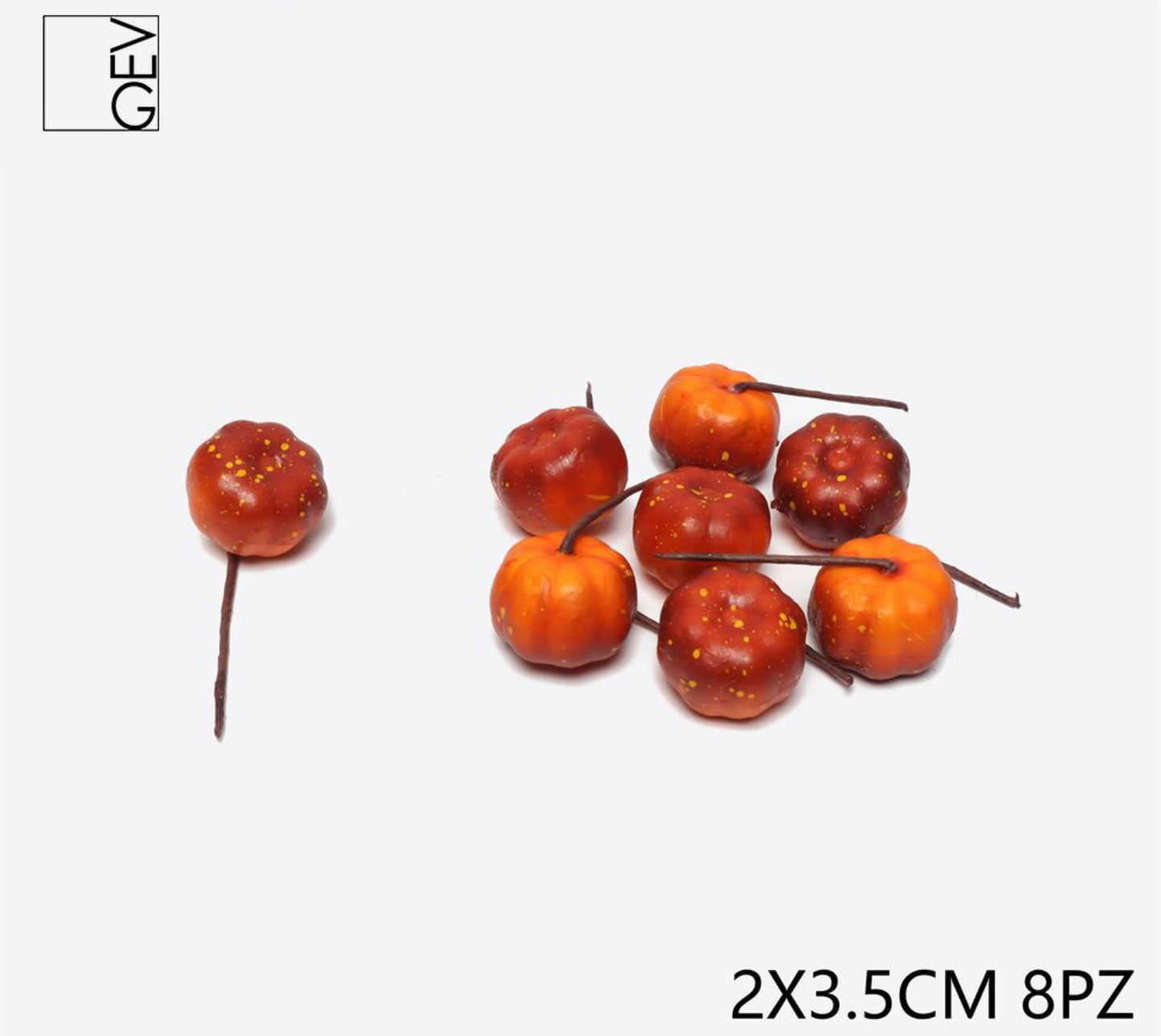 Halloween decorativo zucche 2x3,5cm 8pz