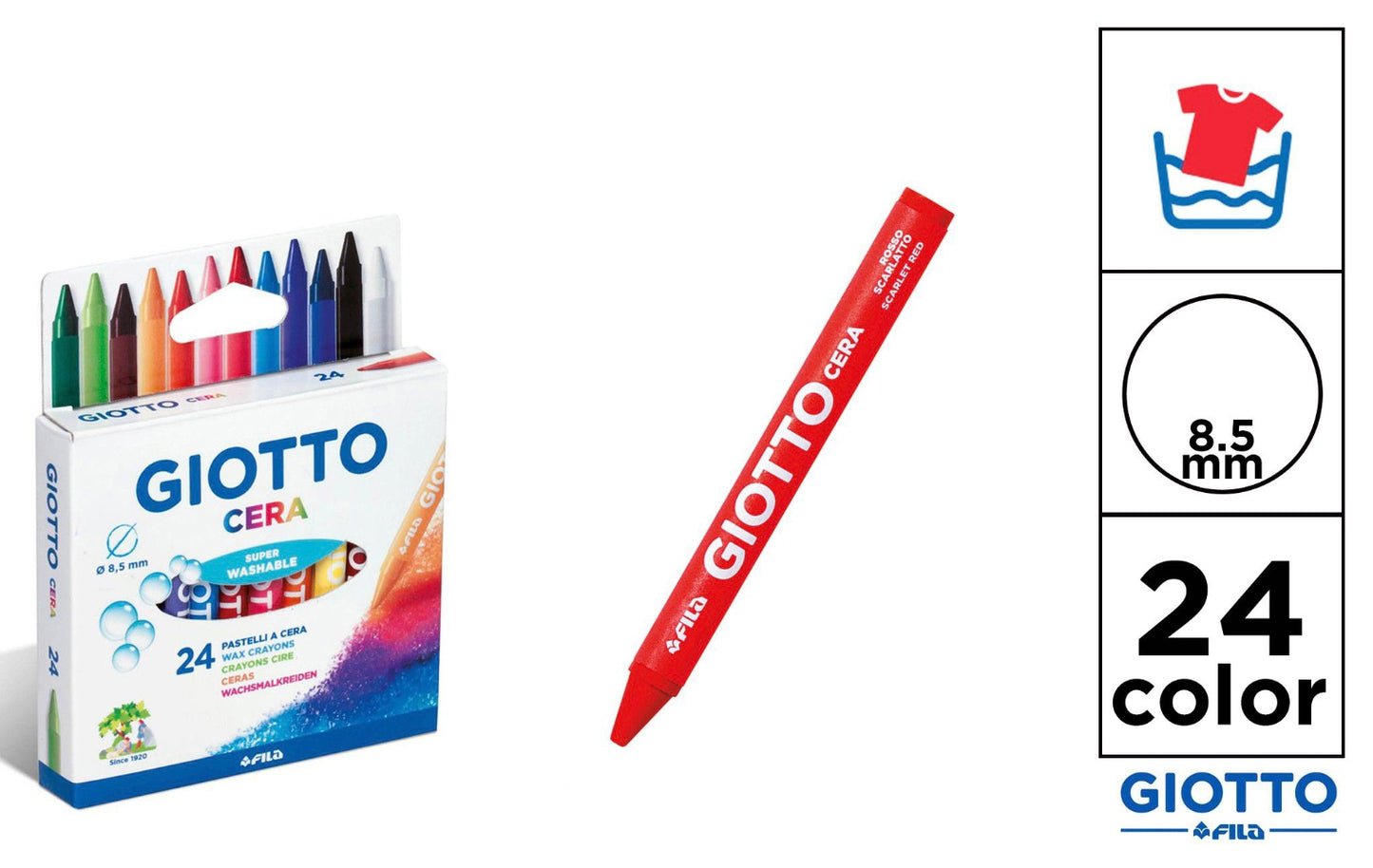 GIOTTO cera 24 pastelli