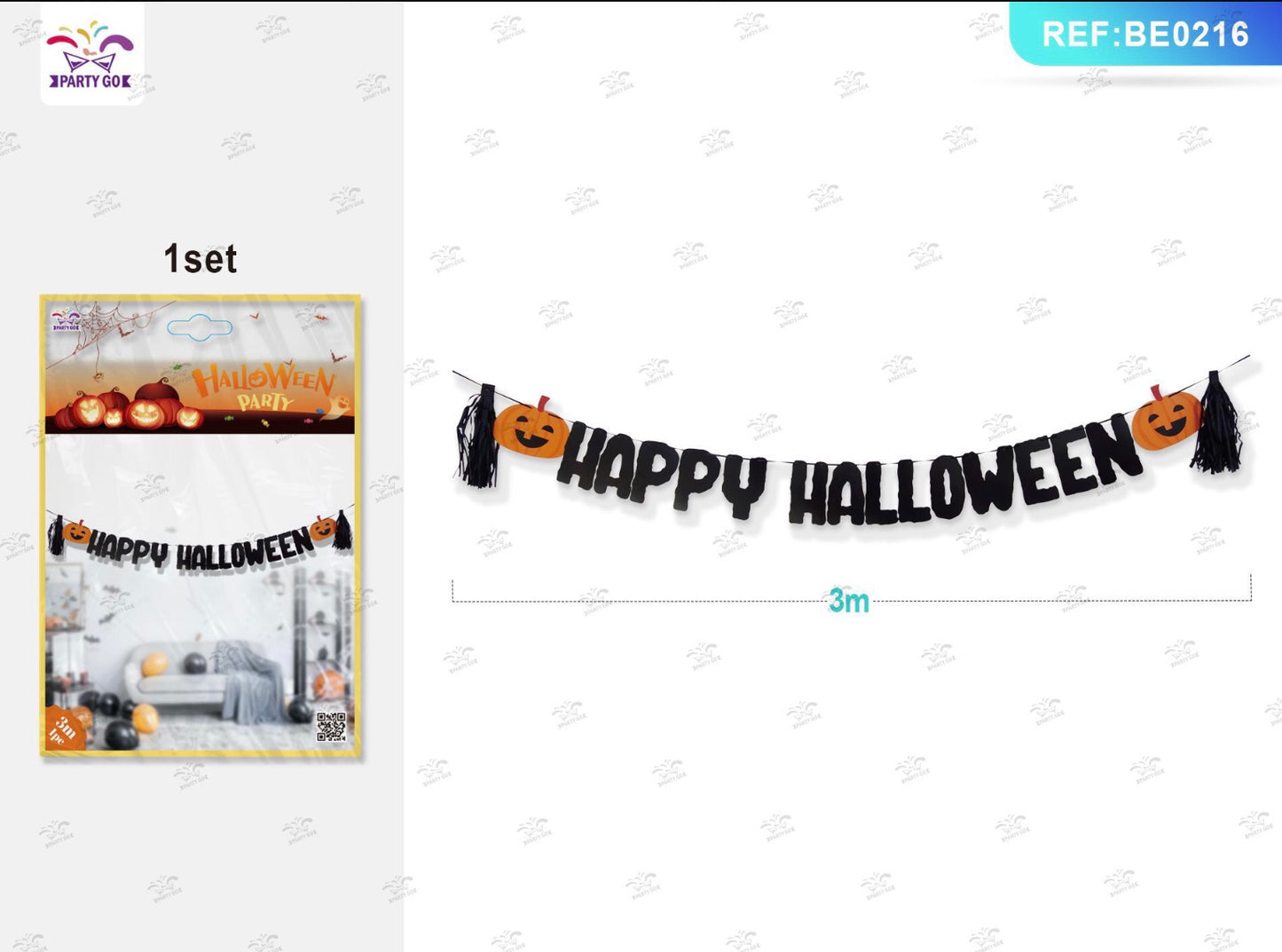 HALLOWEEN striscia decorativo happy Halloween 3M