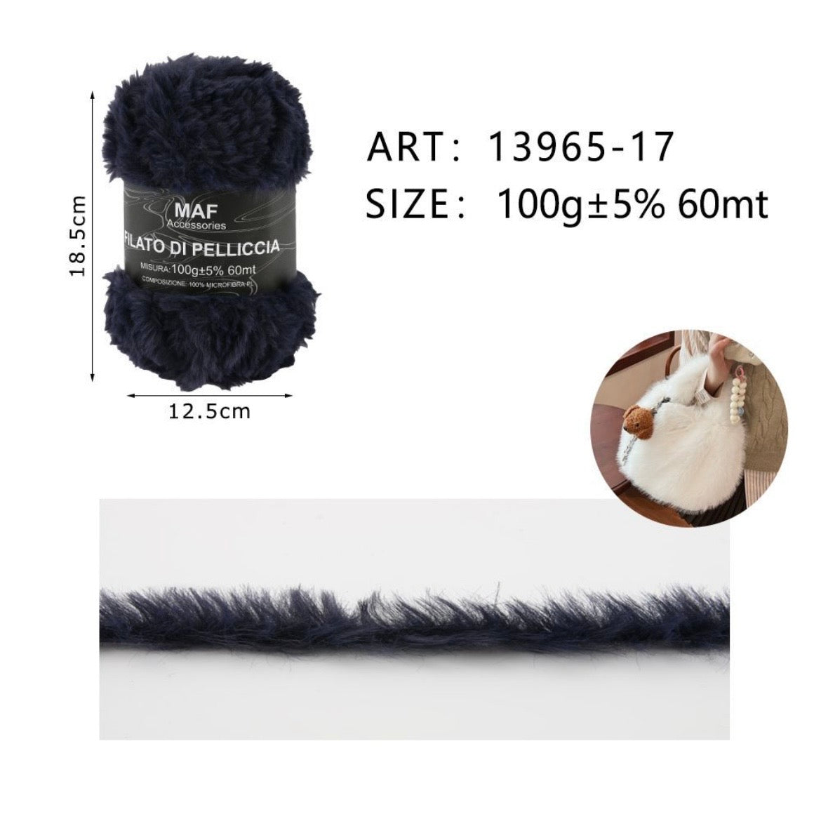 MAF FILATO DI PELLICCIA 100G 13965-17