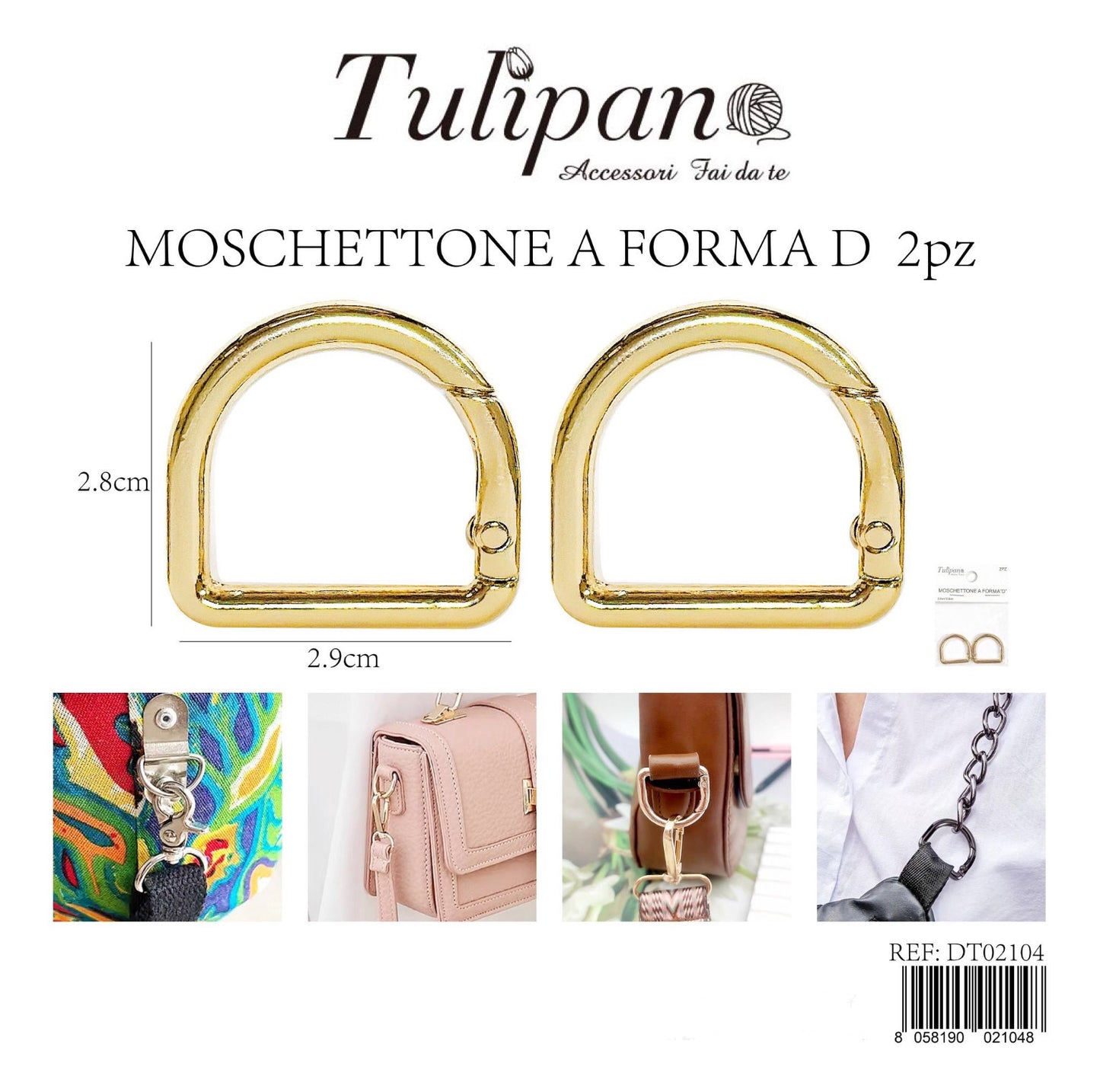 MOSCHETTO a forma oro 2.9x2.8cm 2pz