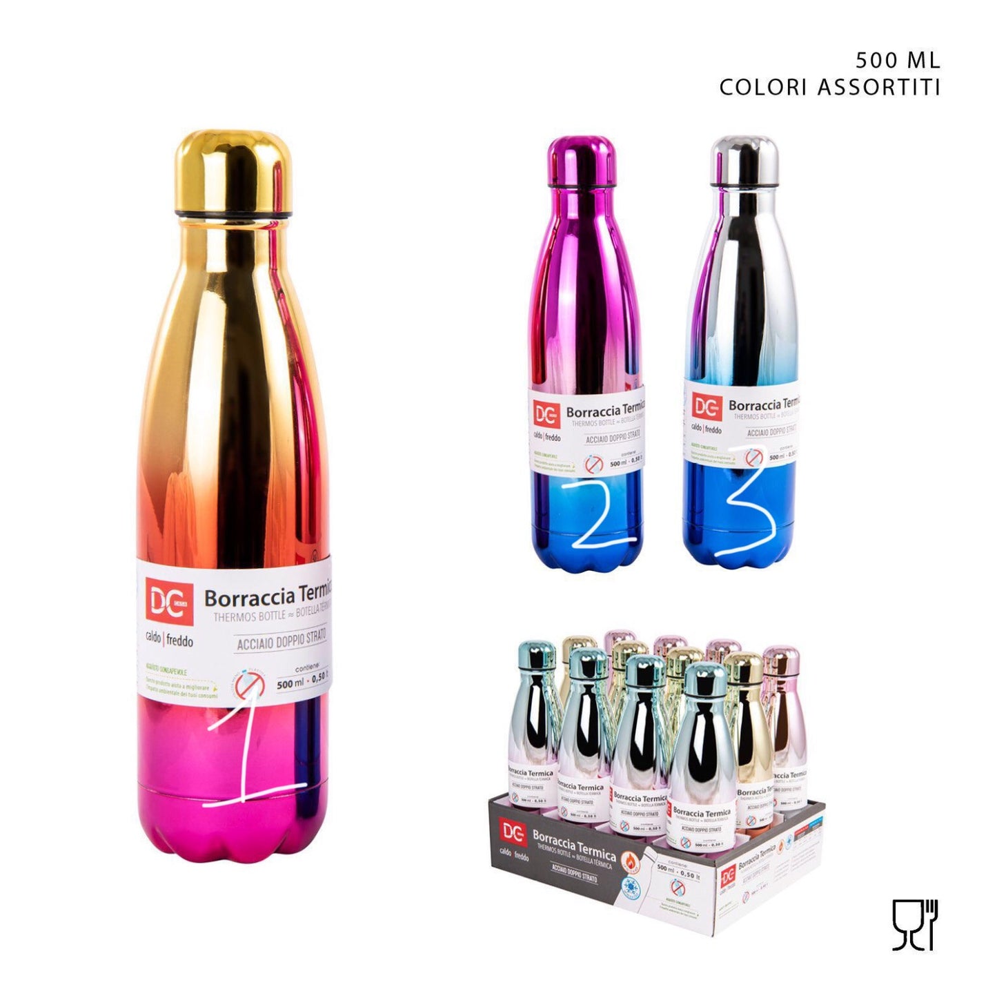 DC CASA borraccia termica acciaio 500ml