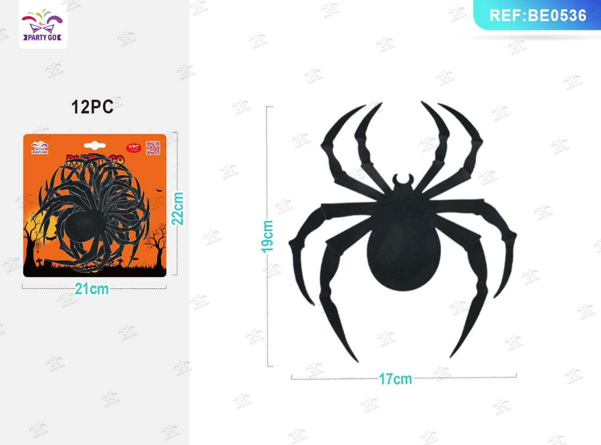 ADESIVI RAGNO PER HALLOWEEN 12PC