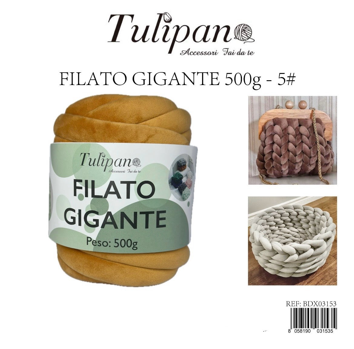 FILATO gigante 500g 5# velluto