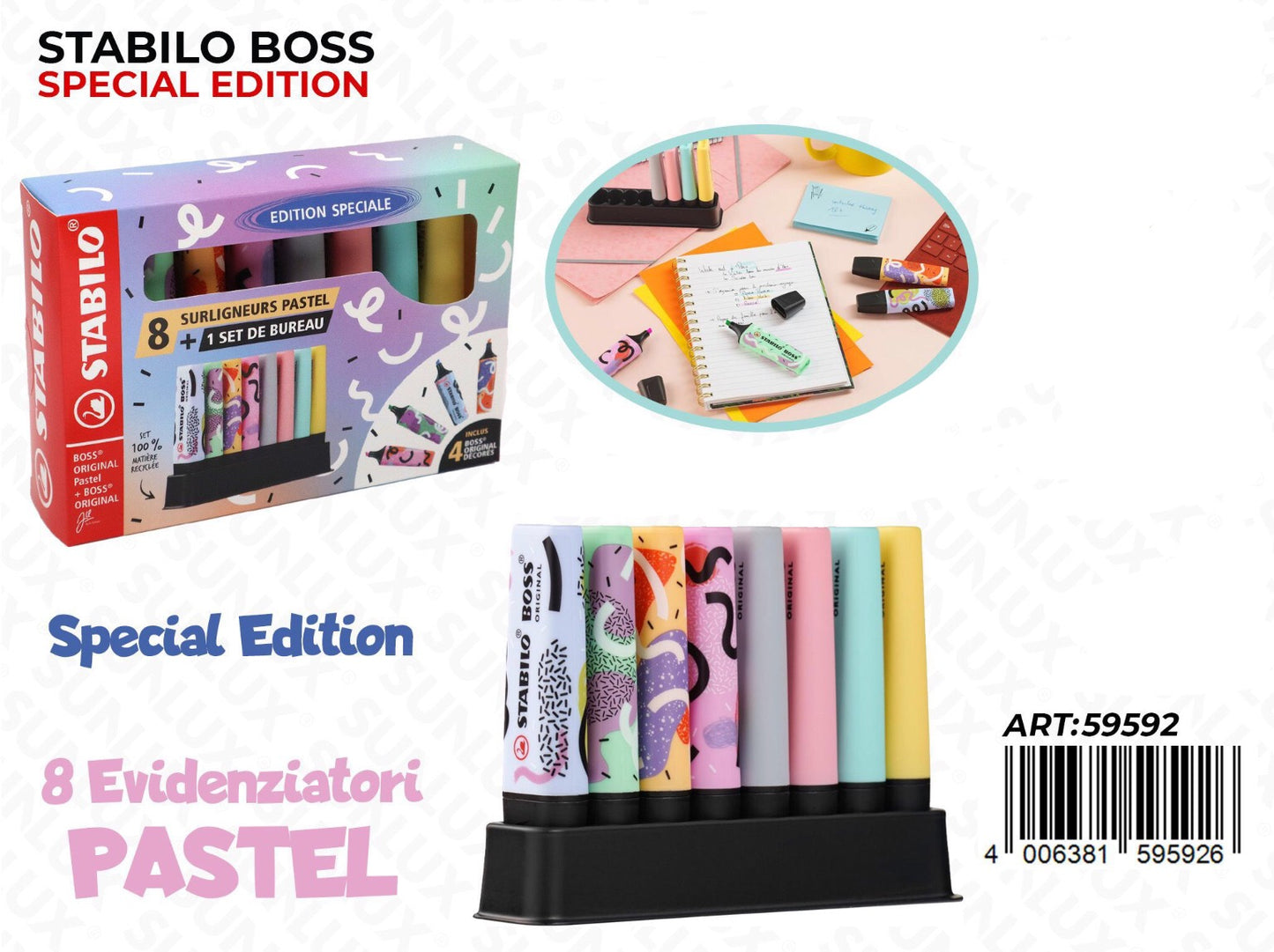 STABILO evidenziotore boss original pastel 8pz