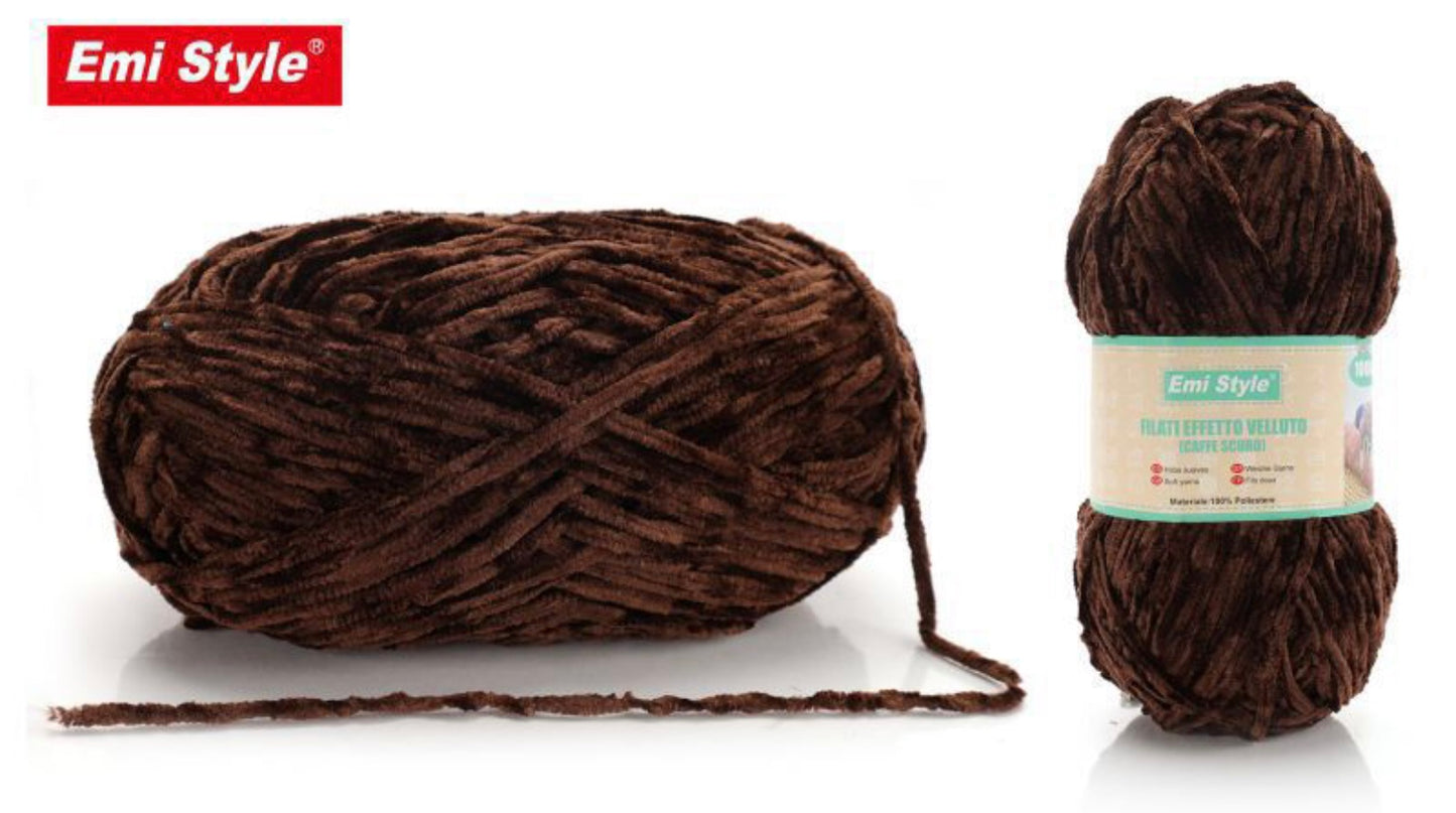 FILATI effetto velluto caffe scuro 100g