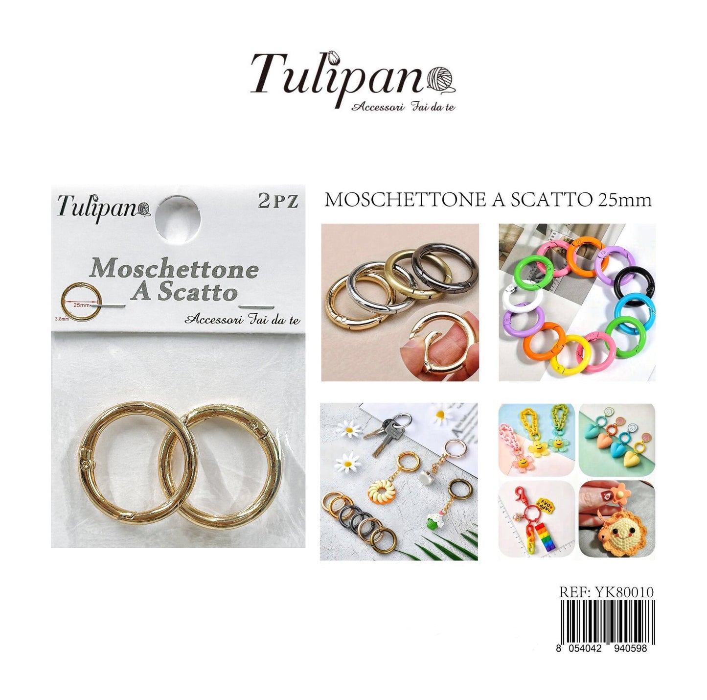 MOSCHETTO a scatt 25mm 2pz