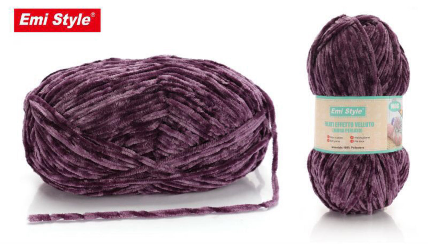 FILATI effetto velluto mora perlato 100g