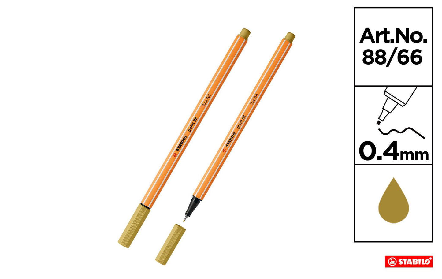 Stabilo fineliner point 0,4mm cachi 88/66