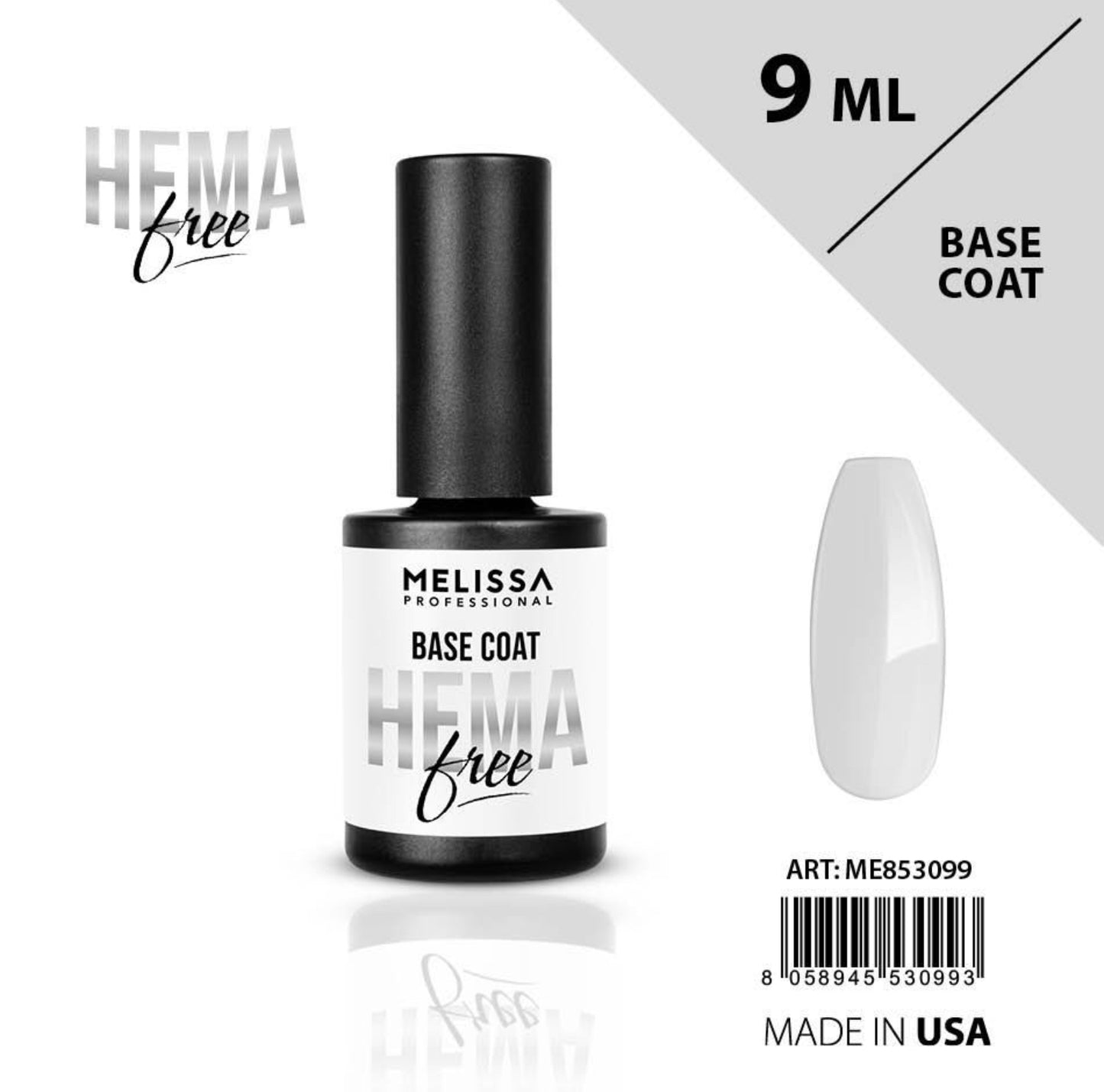 Melissa Gel Hema Free base coat 9ml