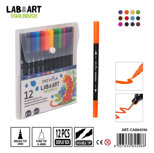 PRYMA pennarello dual brush-pen 12pz