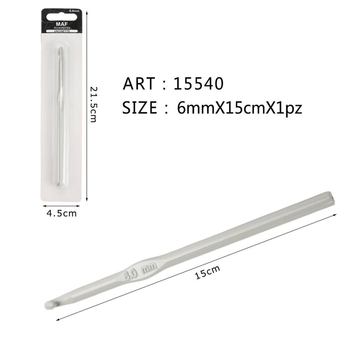MAF UNCINETTO 6MM  15540