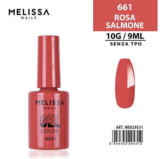 MELISSA SMALTO GEL UNGHIE 9ML N.661 ROSA SALMONE