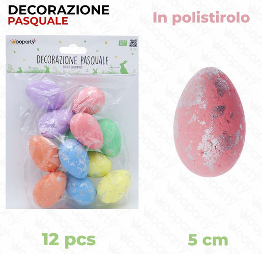 PASQUA decorazione pasquale uova 12pz 5cm