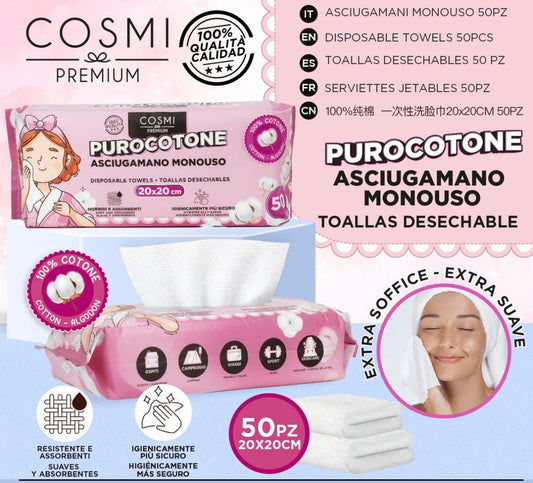 COSMI asciugamano monouso 20x20cm 50pz