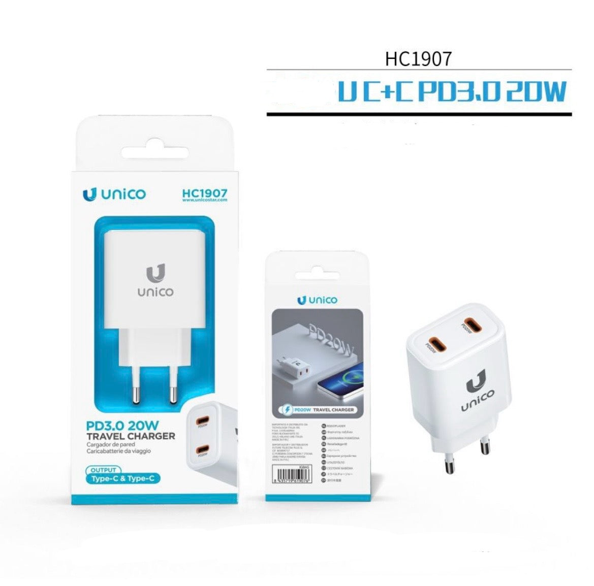 UNICO adattatore presa 20W HC1907